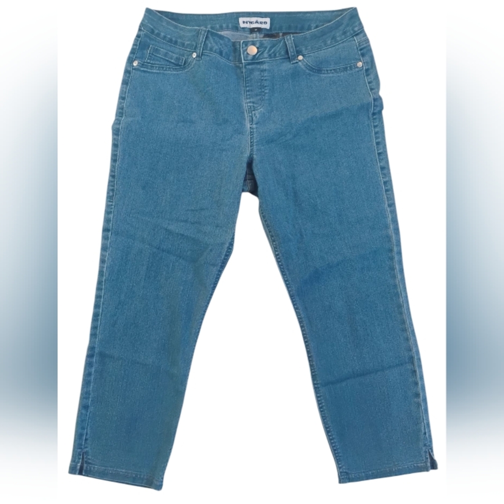 Blue Denim Cropped Jeans